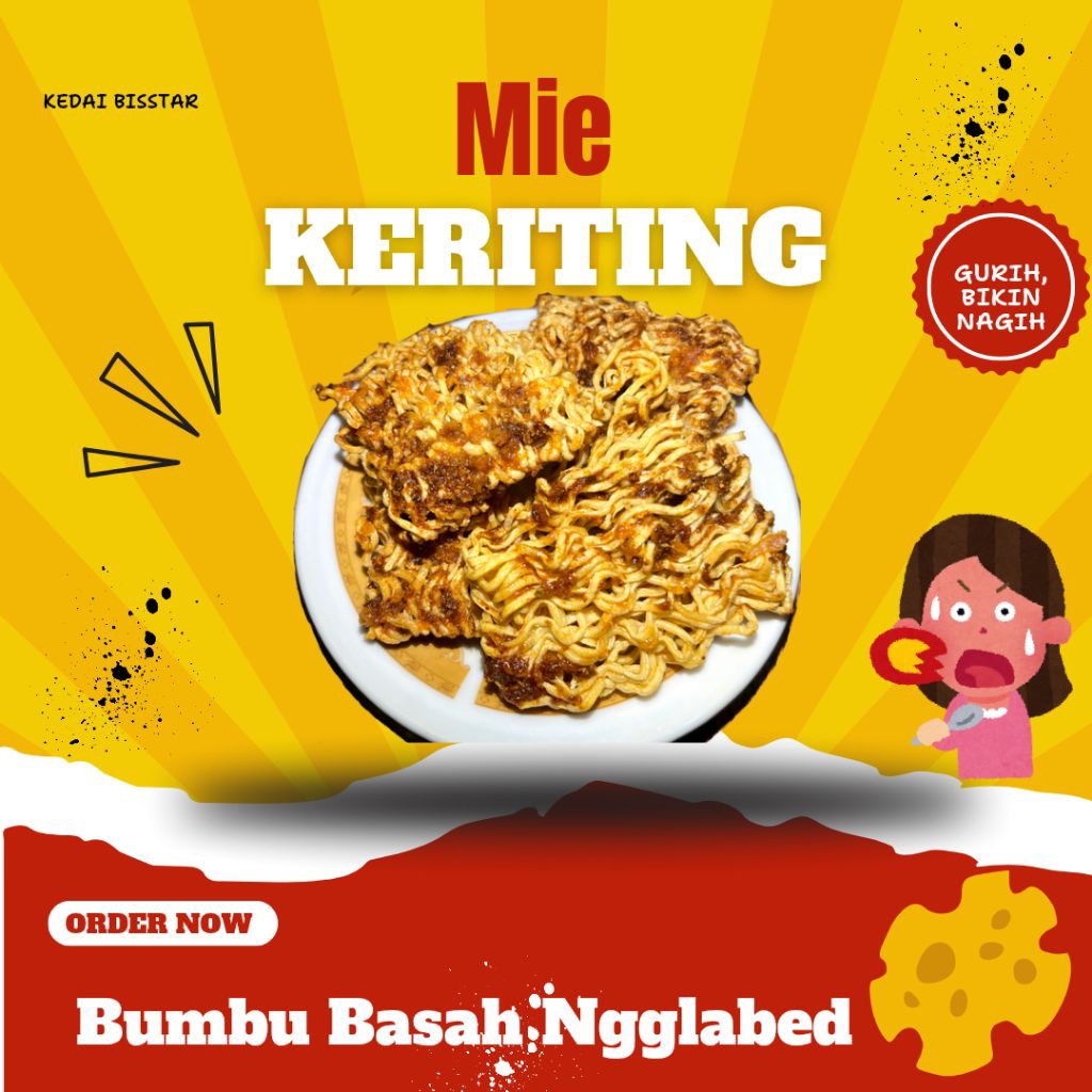 

Mie Keriting Mie Kremes Kriyuukk Bumbu Basah Ngglabed