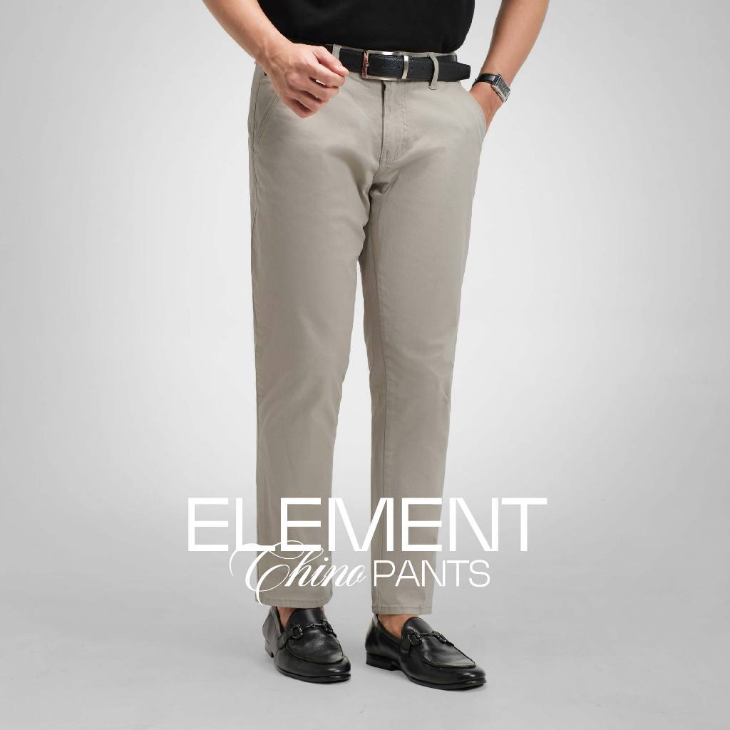 CUTOFF Element Chino Pants Celana Basic Pria Panjang Regular Fit Stretch