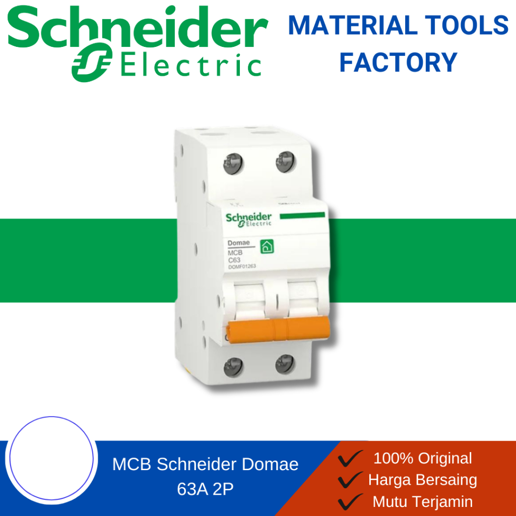 MCB - MCB Schneider - MCB 2 Phase - MCB Schneider 2 Phase Domae 63A