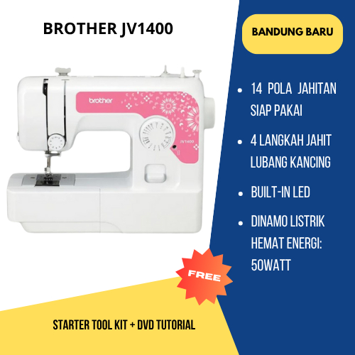 BROTHER JV1400 - Mesin Jahit Portable