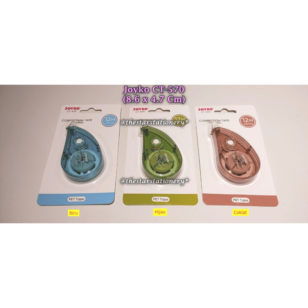 

(1 Biji) Correction Tape JOYKO CT-570 (12Mx5mm) / Pita Koreksi Correction Tape Joyko CT-570 (1 Biji)
