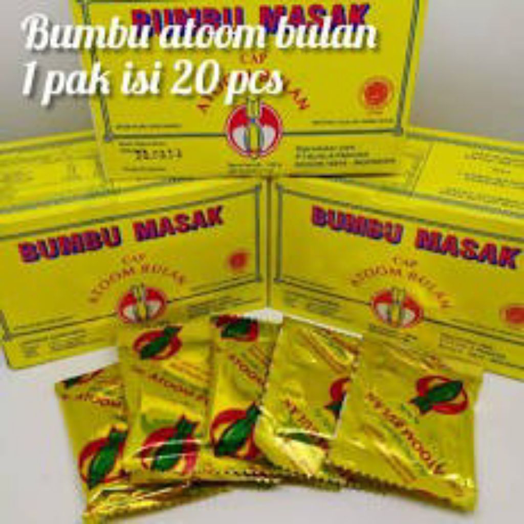 

Bumbu Masak Cap Atom Bulan ( 1 box isi 20pcs )