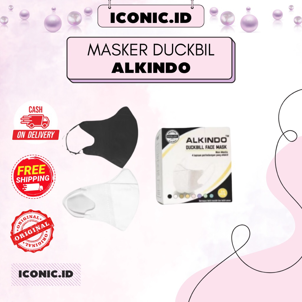 Iconic.id-Masker Duckbil Alkindo / Masker Alkindo / Masker Duckbil / Masker Duckbil Alkindo Hitam / 