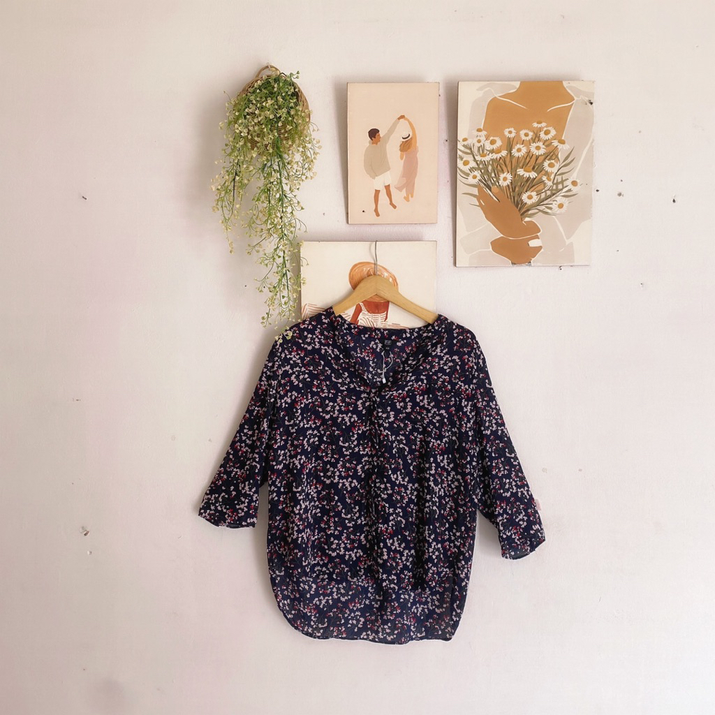 KEMEJA SIFON BUNGA BUNGA / KEMEJA SIFON DRAKOR