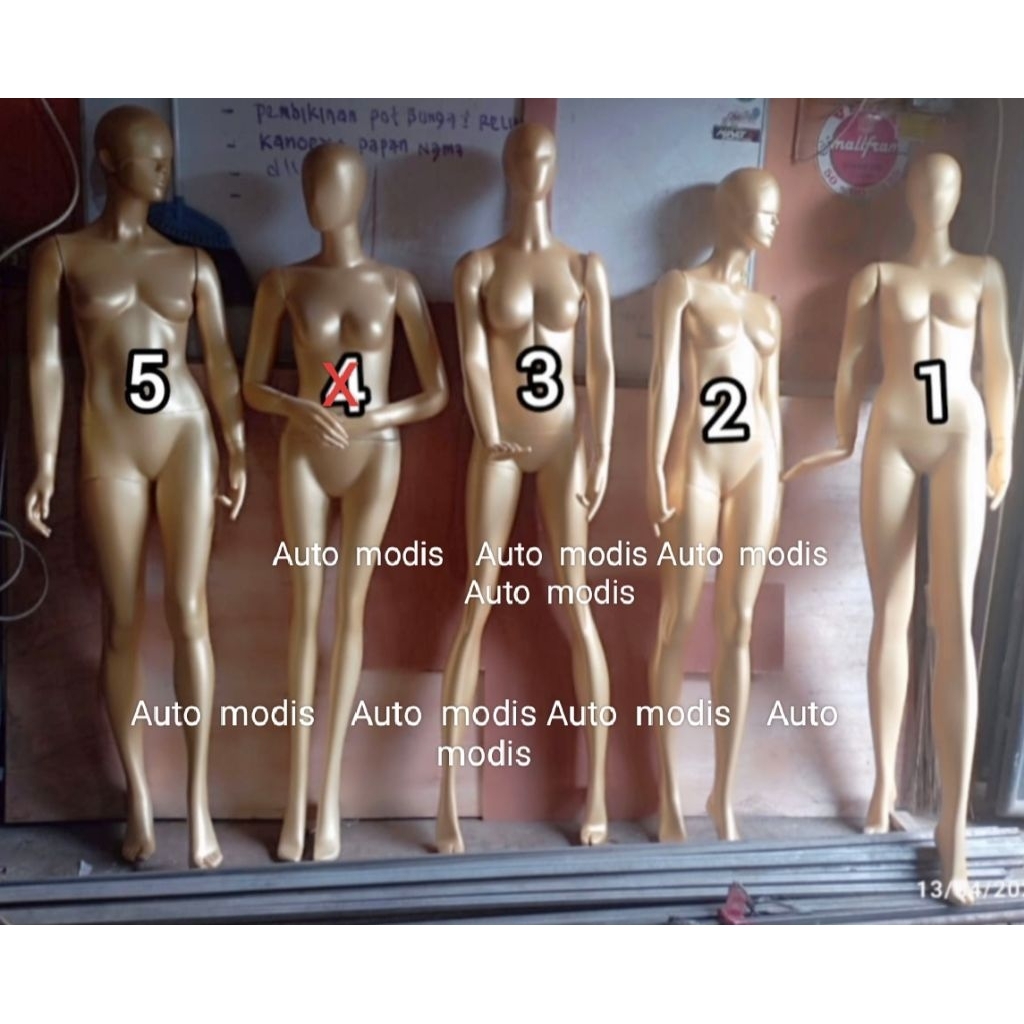 MANNEQUIN MANEKIN MANEQUIN PATUNG FULL BODY BERDIRI DUDUK KEPALA WANITA PRIA FEMALE MALE ALIEN FIBER