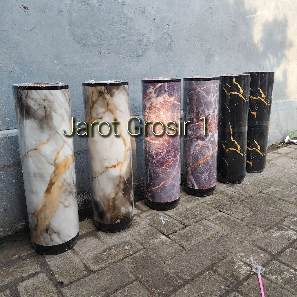 VAS KAYU TRASO MOTIF MARMER TINGGI 60CM MINIMALIS