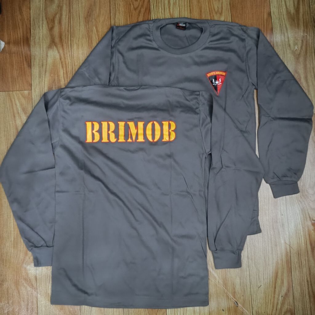 Kaos Coklat Brimob Panjang / Kaos Brimob Coklat Panjang / Kaos Brimob Panjang