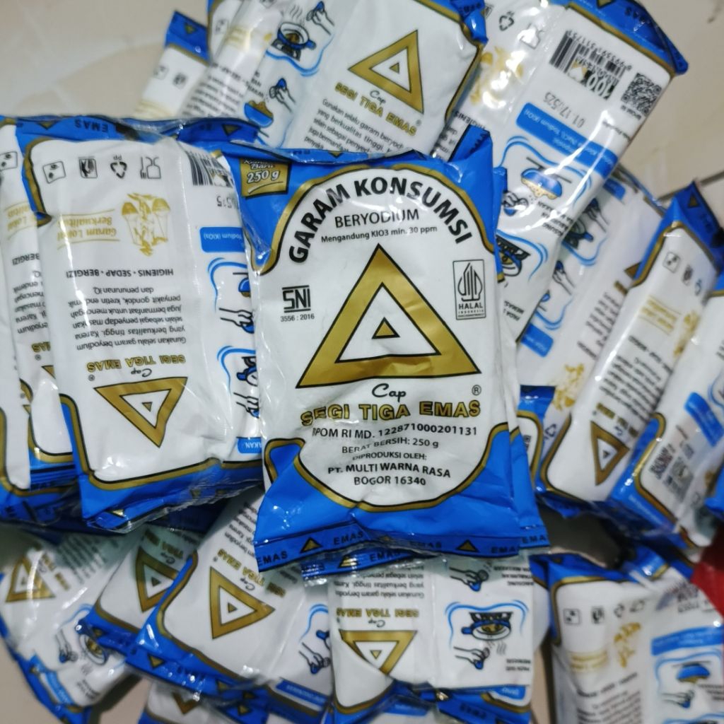 

Garam Dapur 250 gram Cap Segitiga Emas