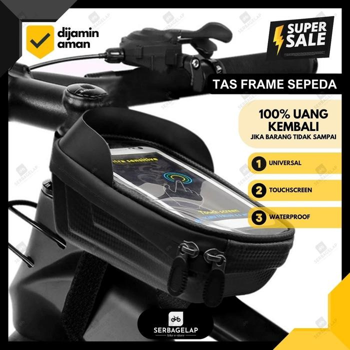 Polygon United - Tas Frame Holder Hp Sepeda Universal Anti Air Waterproof Universal