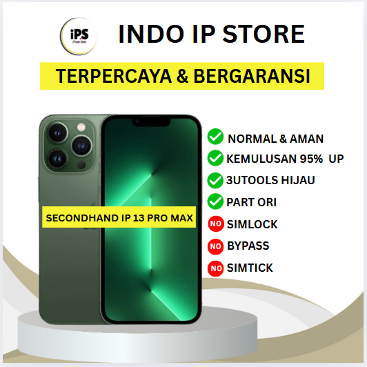 PROMO HEBAT IP 13 Pro/ 13 Pro Max 128GB 256GB Second Inter Fullset LCD ORI 100 Good Condition No Min