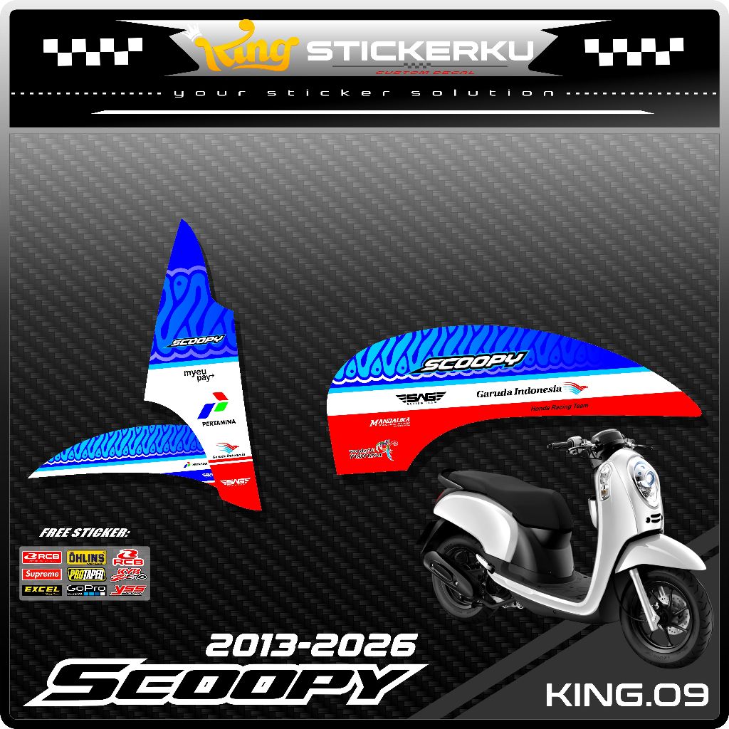 (BISA COD) Stiker Striping List Variasi Motor Scoopy 2014/2016 - Sticker Striping Motor Scoopy 2014/
