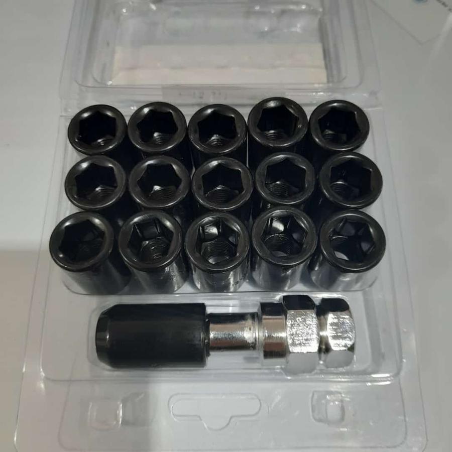 Baut / Mur Roda L Ukuran 1,5 Black Mobil Brio Agya Ayla Calya Sigra