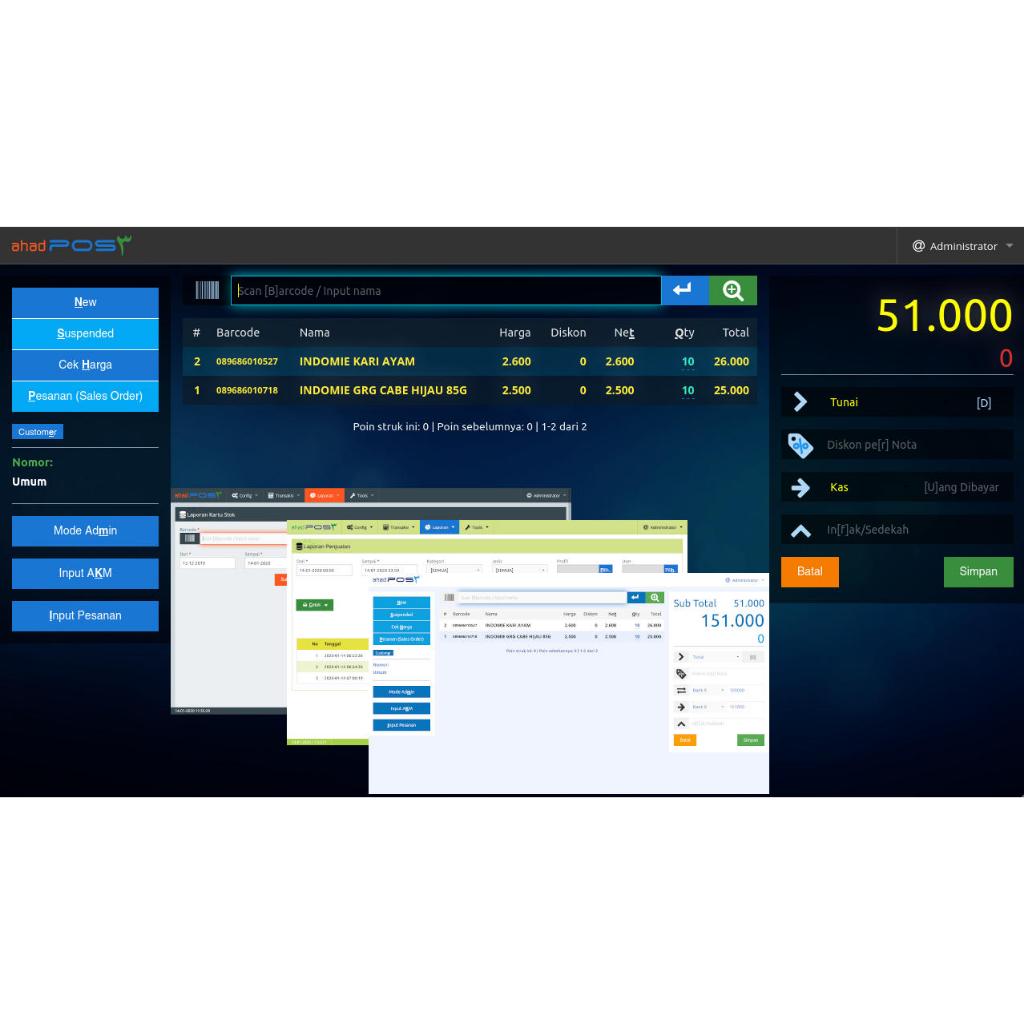 Software Aplikasi Kasir Point of Sales Berbasis Web untuk Toko Kelontong Mini Market & Swalayan Pand