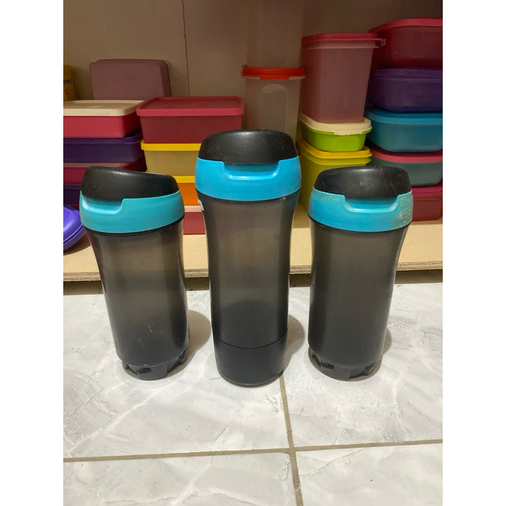 tumbler hitam/tumbler bapak tupperware second