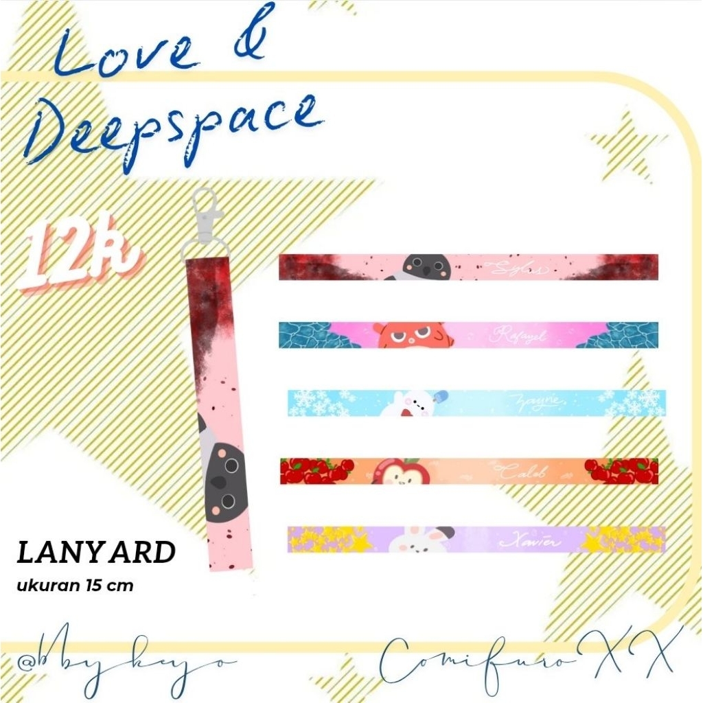 

Lanyard Love and Deepspace fanmade by bbykeyo