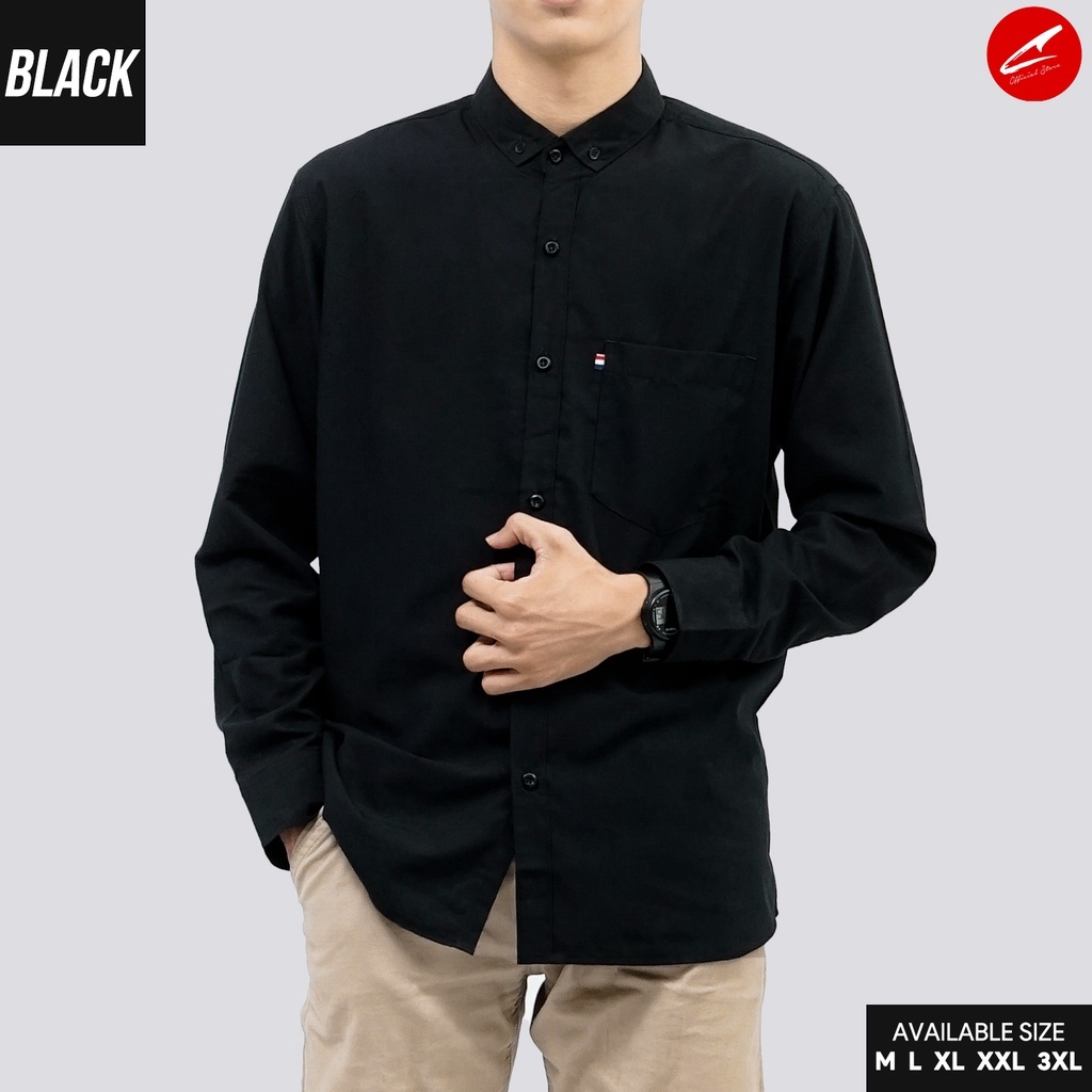 Kemeja Panjang Pria Polos Kekinian | Kemeja Kantor Pria Casual | Kemeja Polos | Kemeja Cowok Terbaru