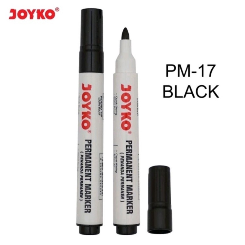 

12pcs Spidol hitam joyko Permanent marker joyko permanent marker PM17 spidol murah KODE G3W3