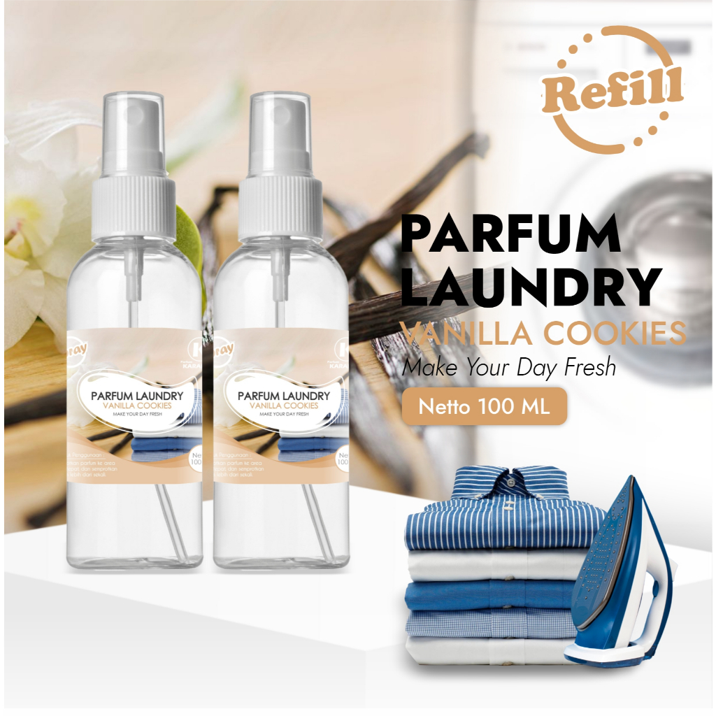 [ TESTER 100ml ] Parfum Laundry Aroma Vanilla Cookies Kualitas Premium Awet Tahan Lama | Bisa COD