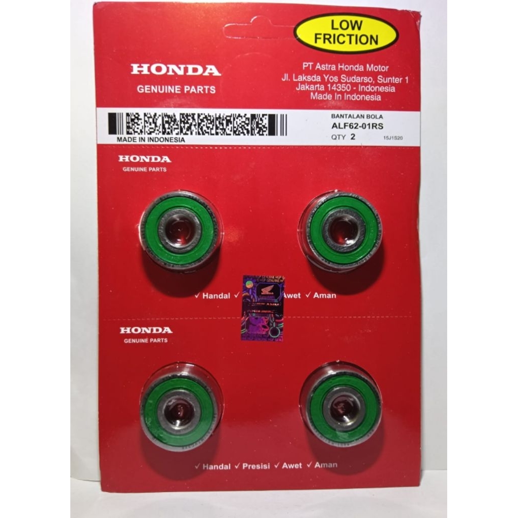 1 set / 2pcs BEARING LAHER RODA DEPAN 6201 RS MOTOR BEBEK & MATIC VARIO BEAT SCOOPY SPACY GENIO SUPR