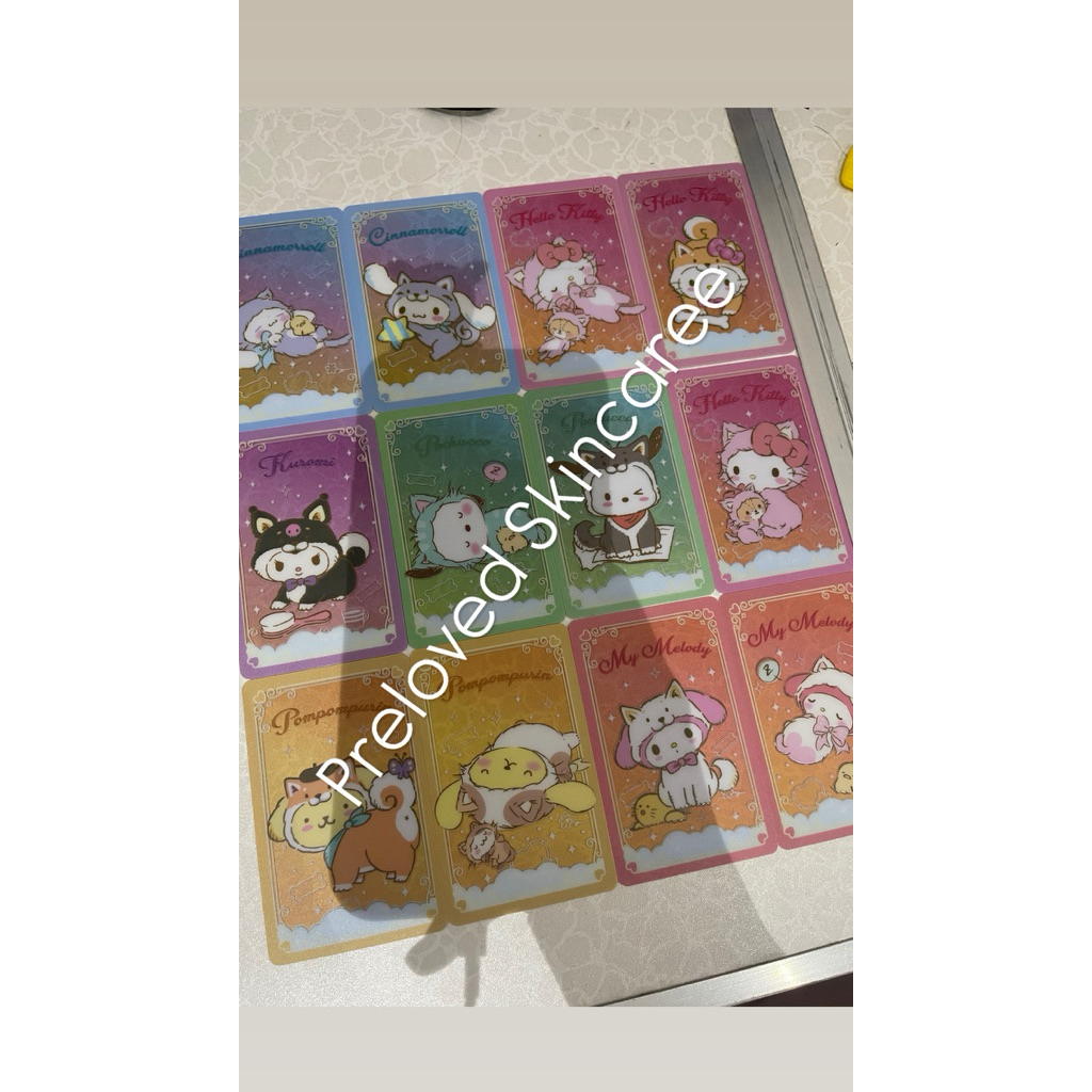 

1 set transparant sanrio card cpcm