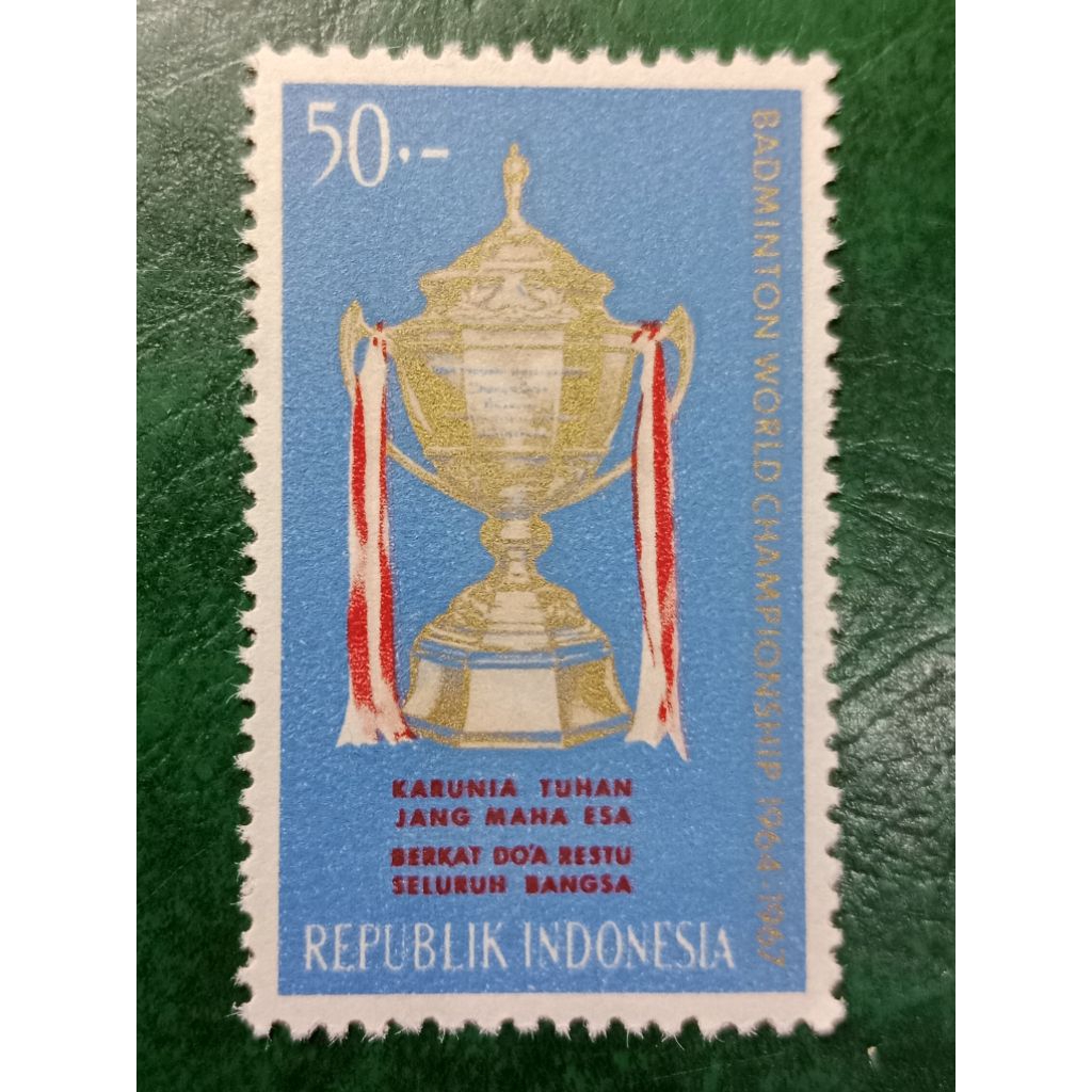 

Prangko Indonesia Rp 50 Thomas Cup Tahun 1964 UN USED
