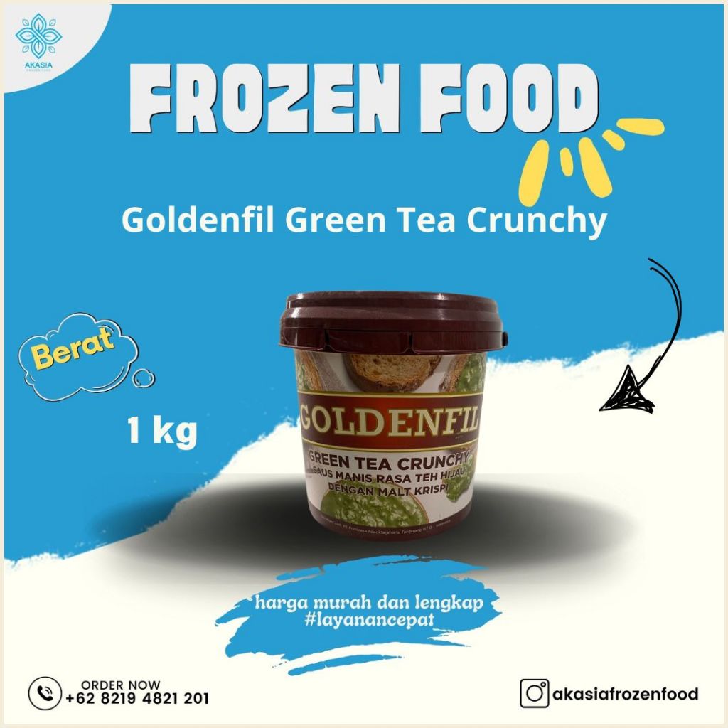 

Goldenfil Green Tea Crunchy with Matcha Powder