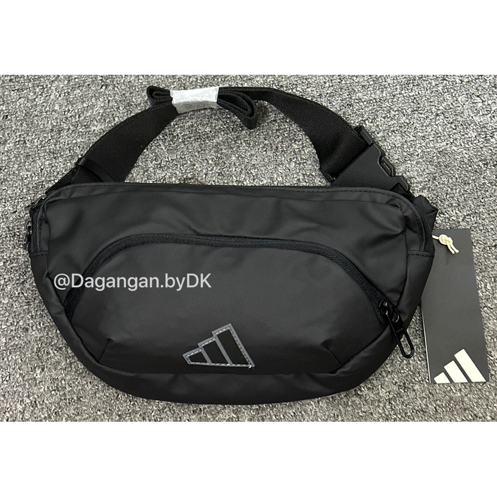 Tas Waistbag Adidas 3D Logo Original Resmi 100% Full Black