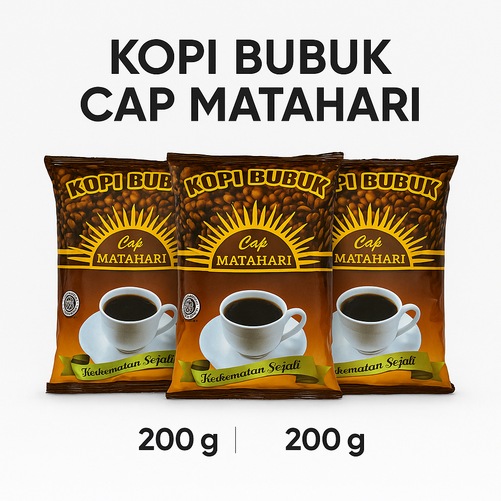 

Kopi Bubuk Cap Matahari 65g – Rasa Khas Pasaman, Wangi Kuat