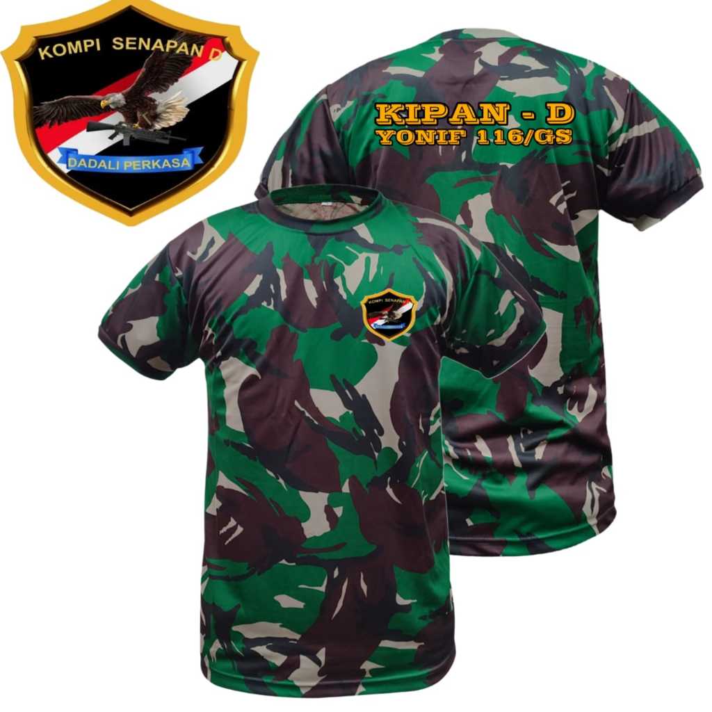Kaos jersey Loreng dry fit Custom Yonif Kipan kompi senapan