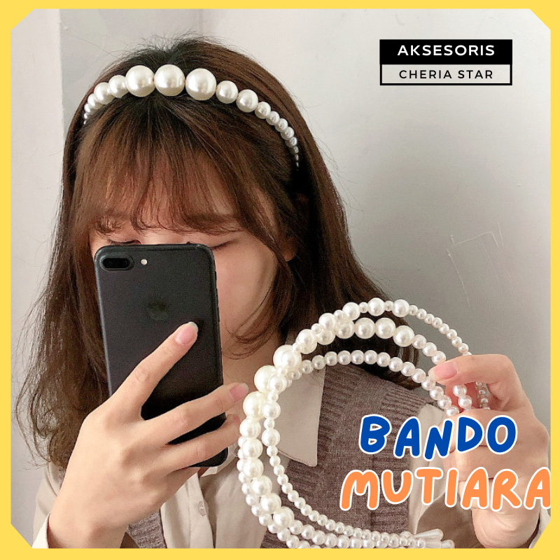 Bando Anak Perempuan Fashion Pesta Cantik Lucu Model Mutiara Bandana Cewek