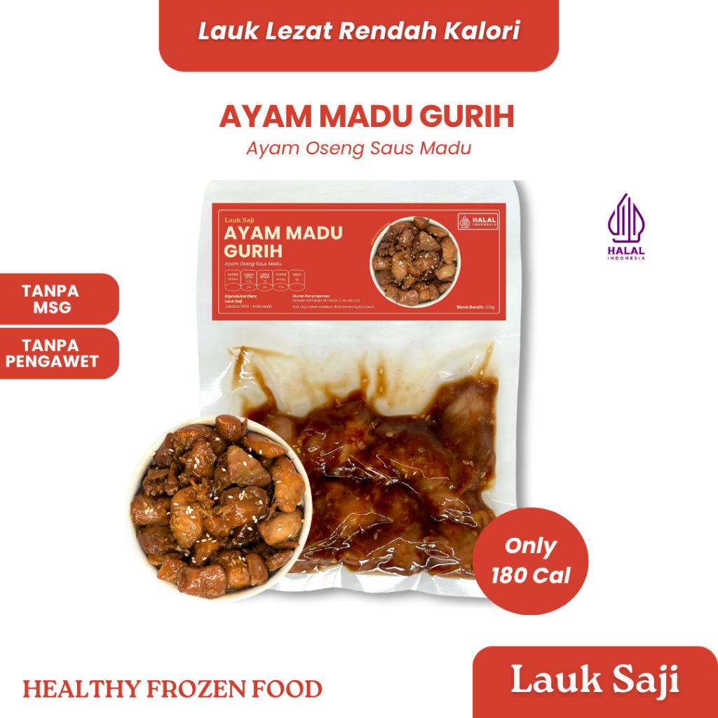 

Ayam Madu Gurih – Lauk Siap Saji | Rendah Kalori | Tinggi Protein | Frozen Food Diet
