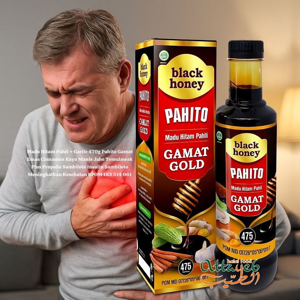 

Madu Hitam Pahit + Garlic 470ml Plus Propolis Sambiloto Madu Diabet, Kolesterol Ganas anti Virus Ganas