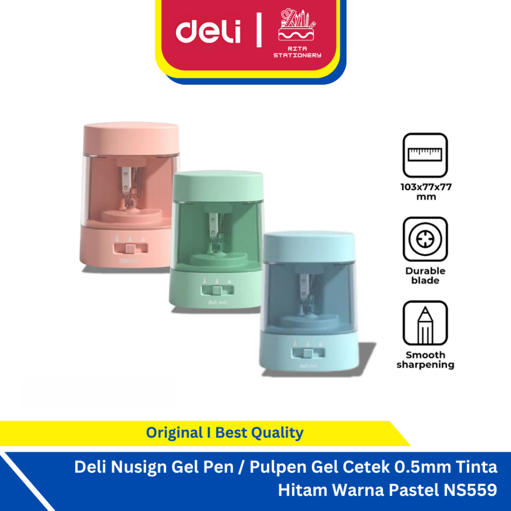 

Deli Rautan Pensil Elektrik Otomatis / Electrical Rotary Sharpener Warna Pastel VA3