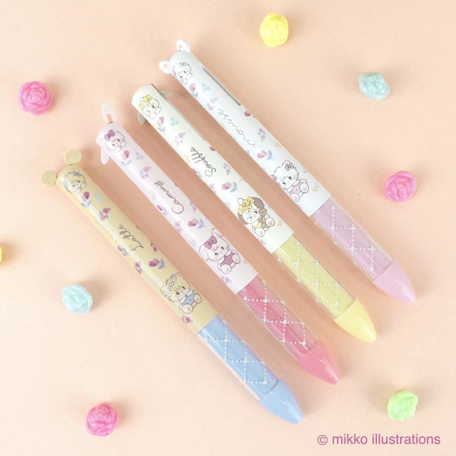 

Sakamoto Funbox MiMi Mikko Illustration Mousse Latte 2 Color Ballpoint Ink Pen 0.7mm Limited Edition