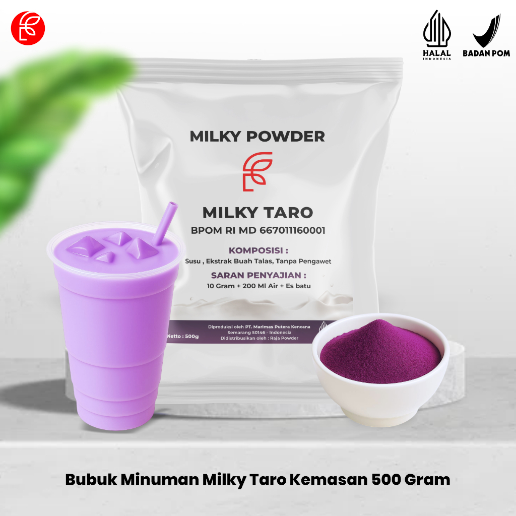 

Bubuk Minuman Rasa Kemasan 500 Gram | Taro | Powder Minuman Milky