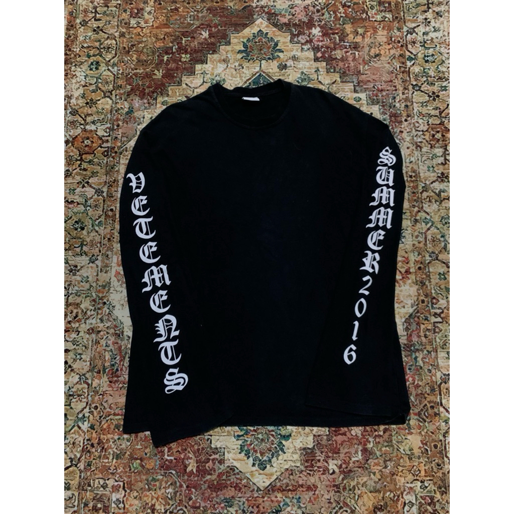 Longsleeve Vetements Black Summer 2016