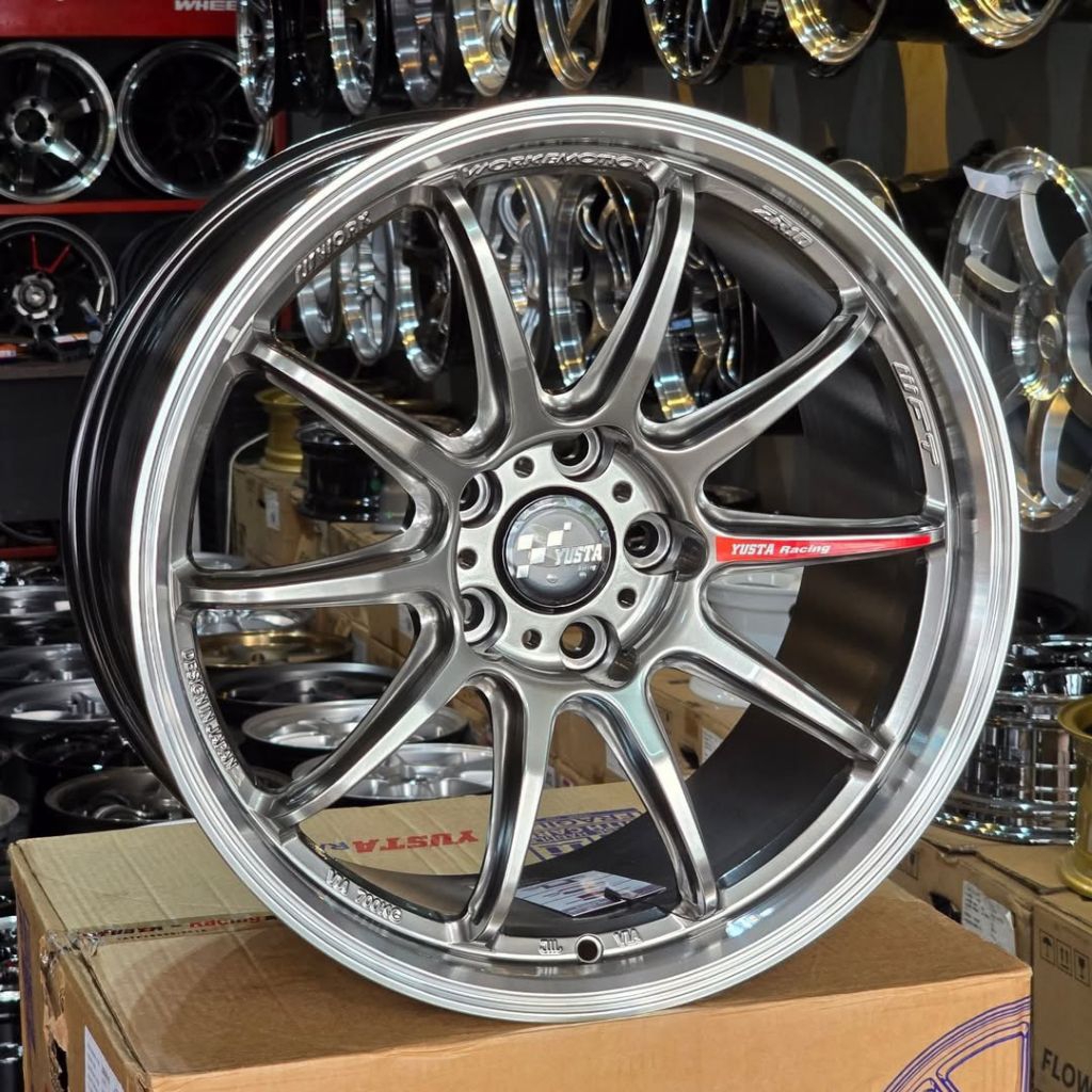 velg mobil r18 ZE40 FLOW FORMING LEBAR 9,5 velg racing ring 18 velg mobil cocok untuk velg racing R1