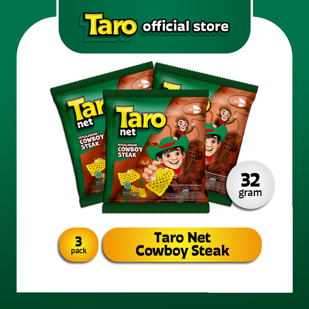 

TARO Net Cowboy Steak 32g 3 pcs Snack Ringan