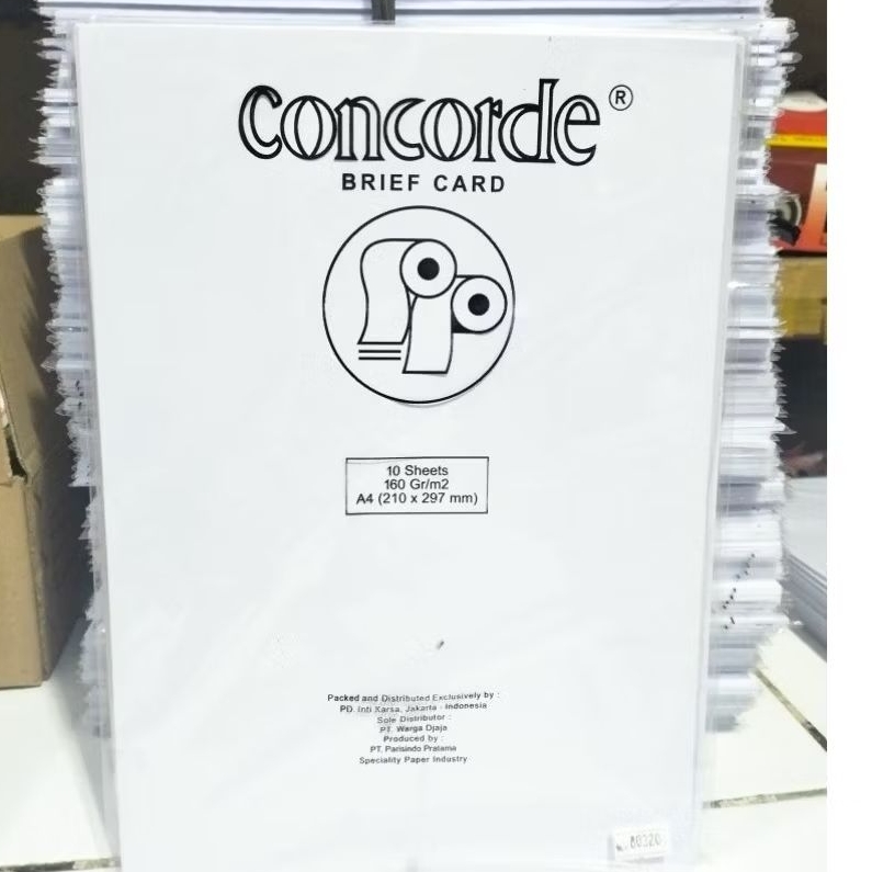 

Kertas Concord A4 160gr / Concorde 160 gr (10 Lembar)