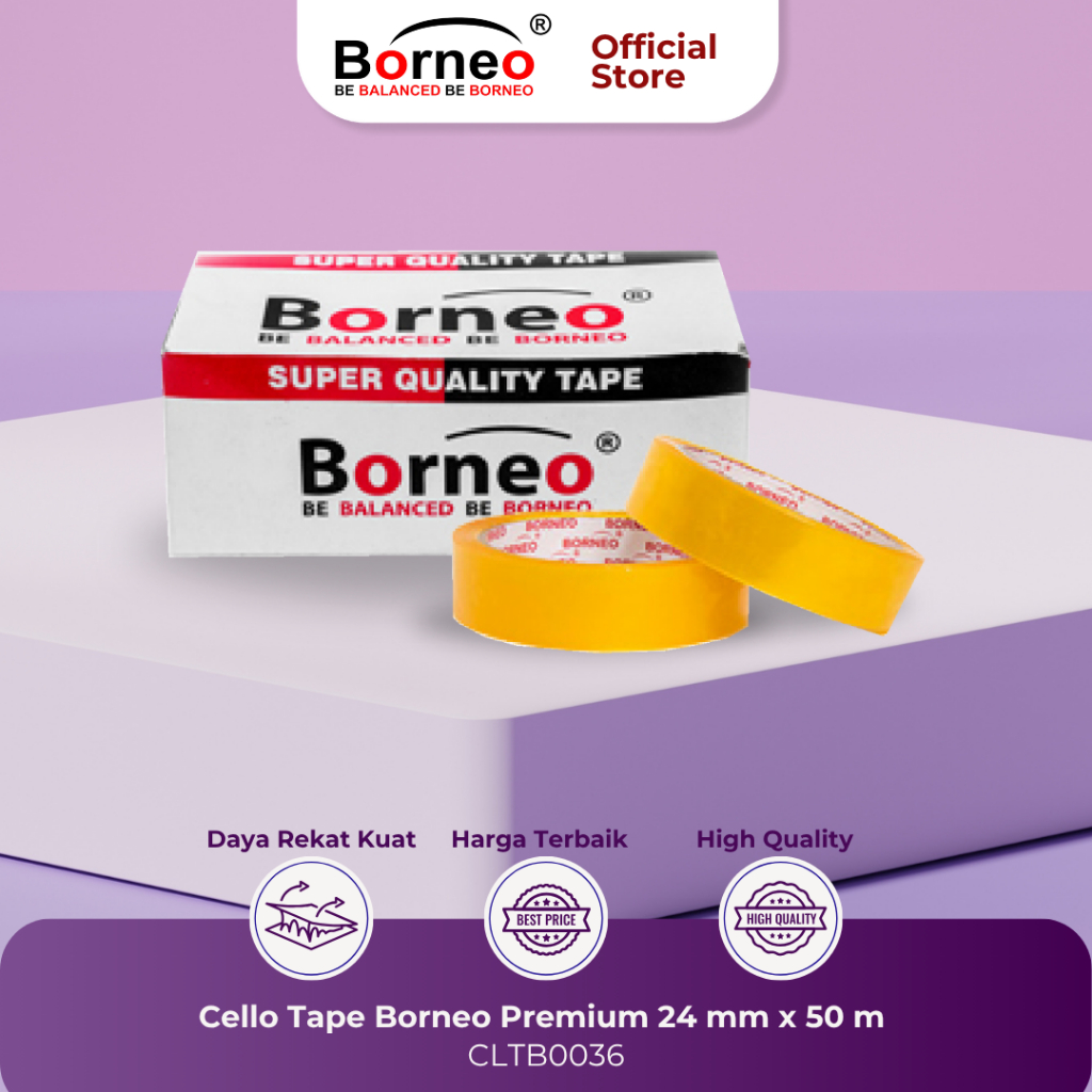 

Borneo Cello Tape / Selotip Premium 24 mm x 50 m