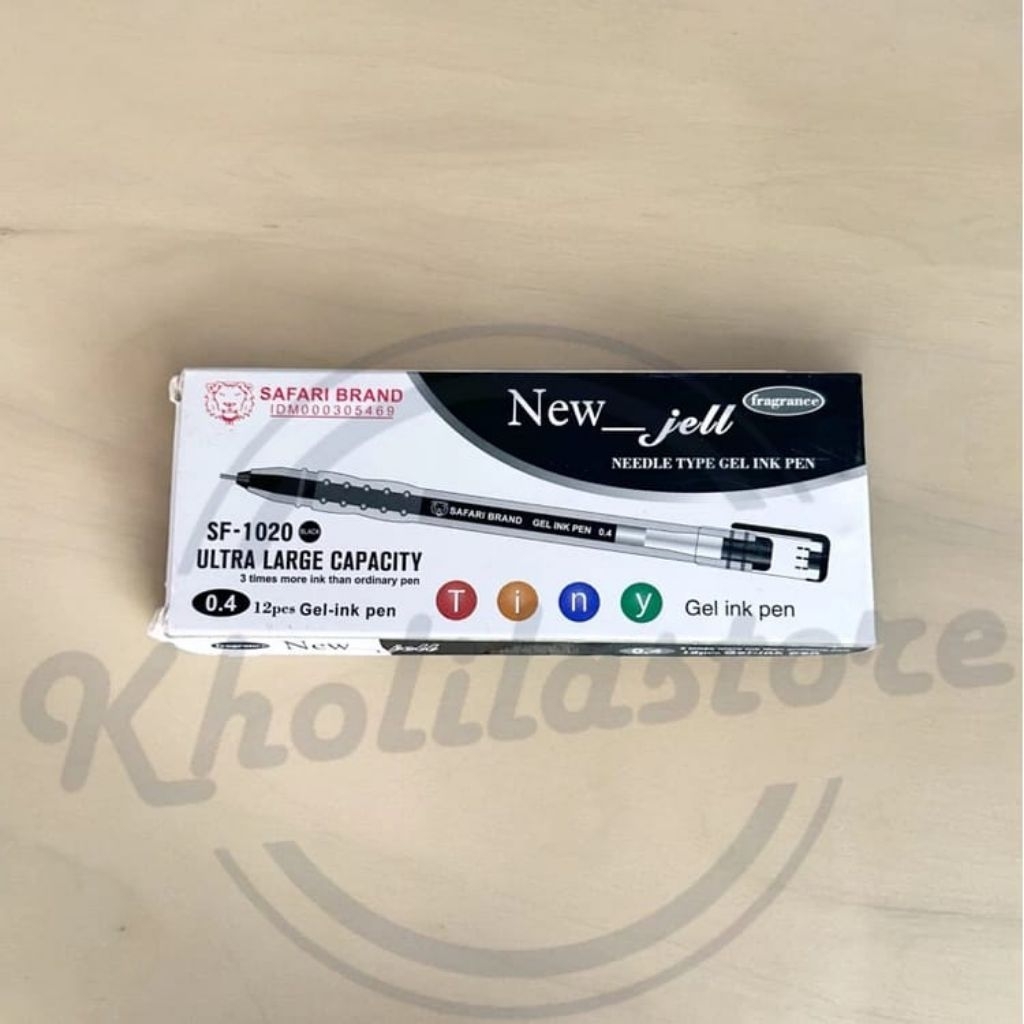 

Pulpen Gel Hitam 0.4 mm Safari Brand - Pulpen Tinta Cair Halus & Nyaman