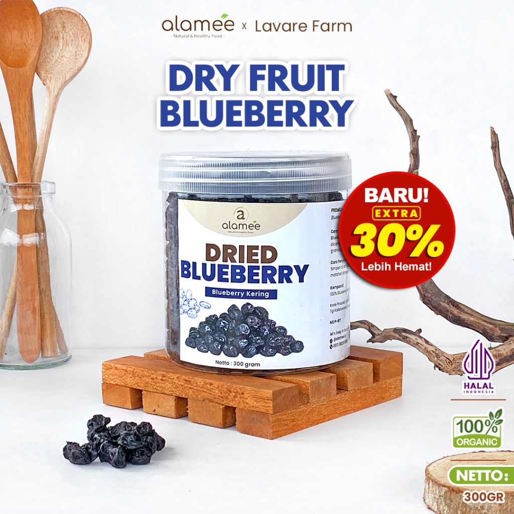 

ALAMEE Blueberry Kering Dried Bluberry Cemilan Buah Fruit 300gr BUMA