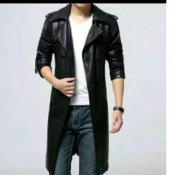 jaket jubah pria terlaris/blejer panjang semi kulit