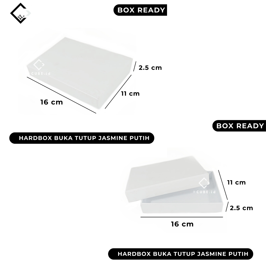 

KOTAK KADO / GIFT BOX / HARDBOX BUKA TUTUP LEPAS - JASMINE 16 x 11 x 2,5 cm