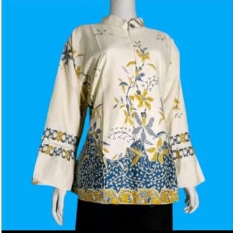 blus batik natasha putih READY JUMBO