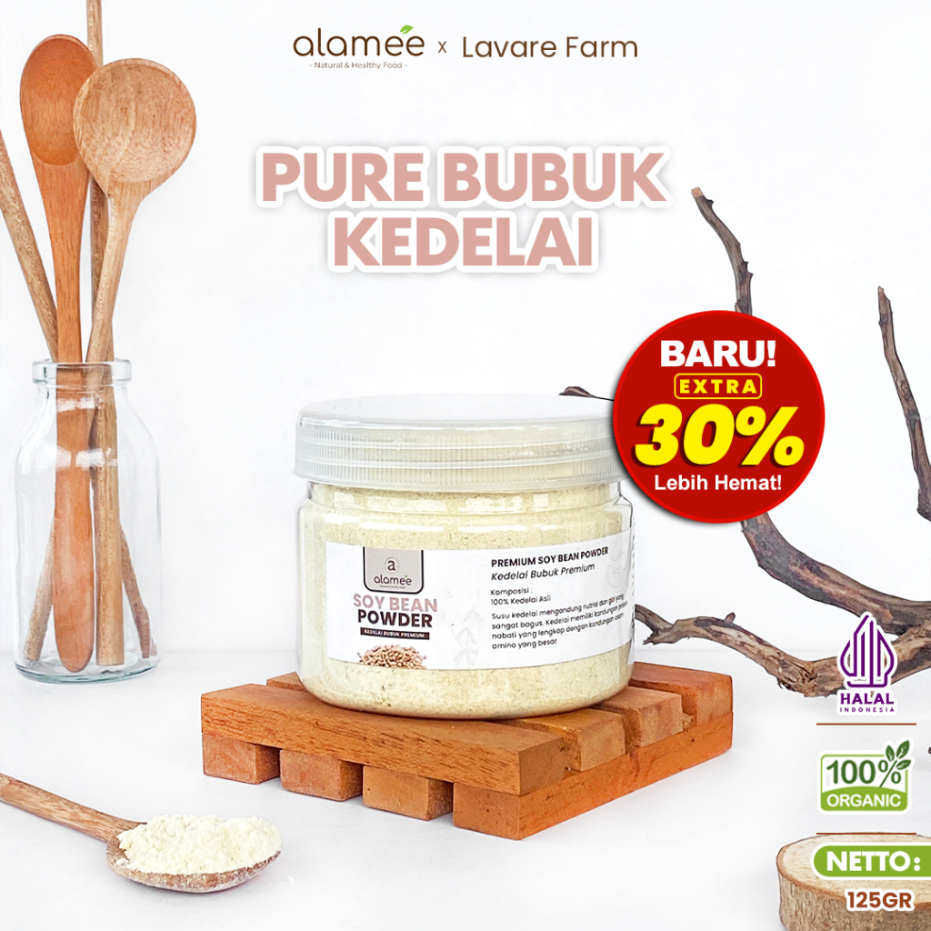 

ALAMEE Kedelai Bubuk Soybean Milk Powder Murni Kacang Kedele Soy Bean Susu 125gr BUMA