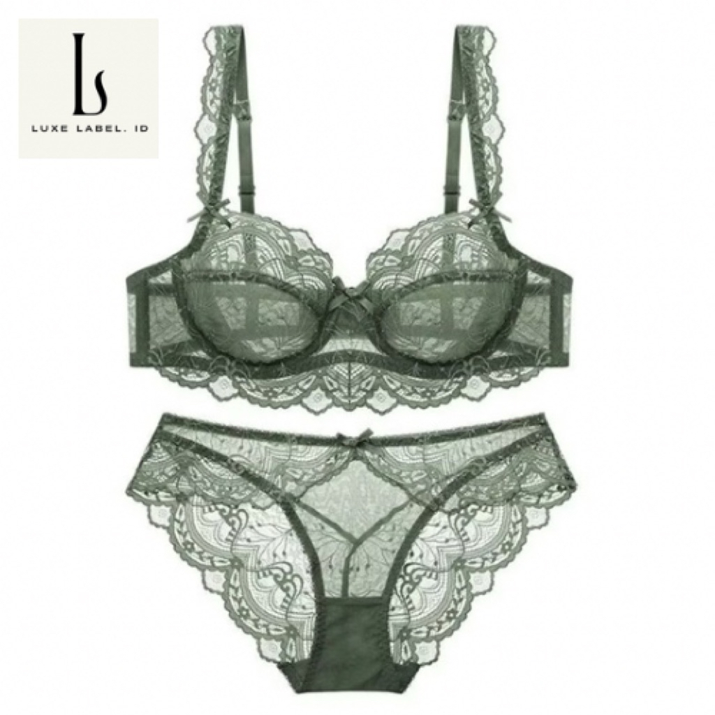 Bra Set Transparant Green