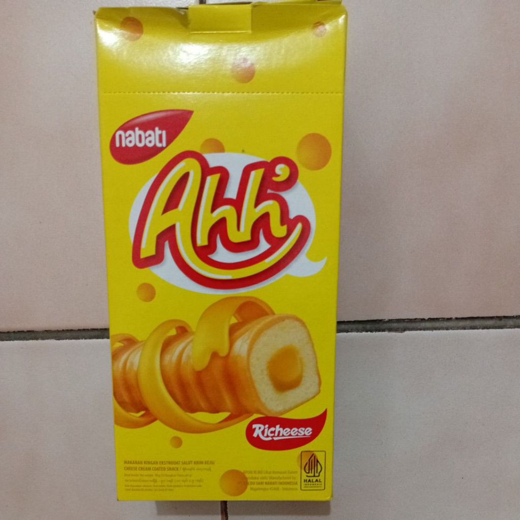 

Nabati Ahh Snack Keju Richeese 1 Pack 10 Sachet 90 gr