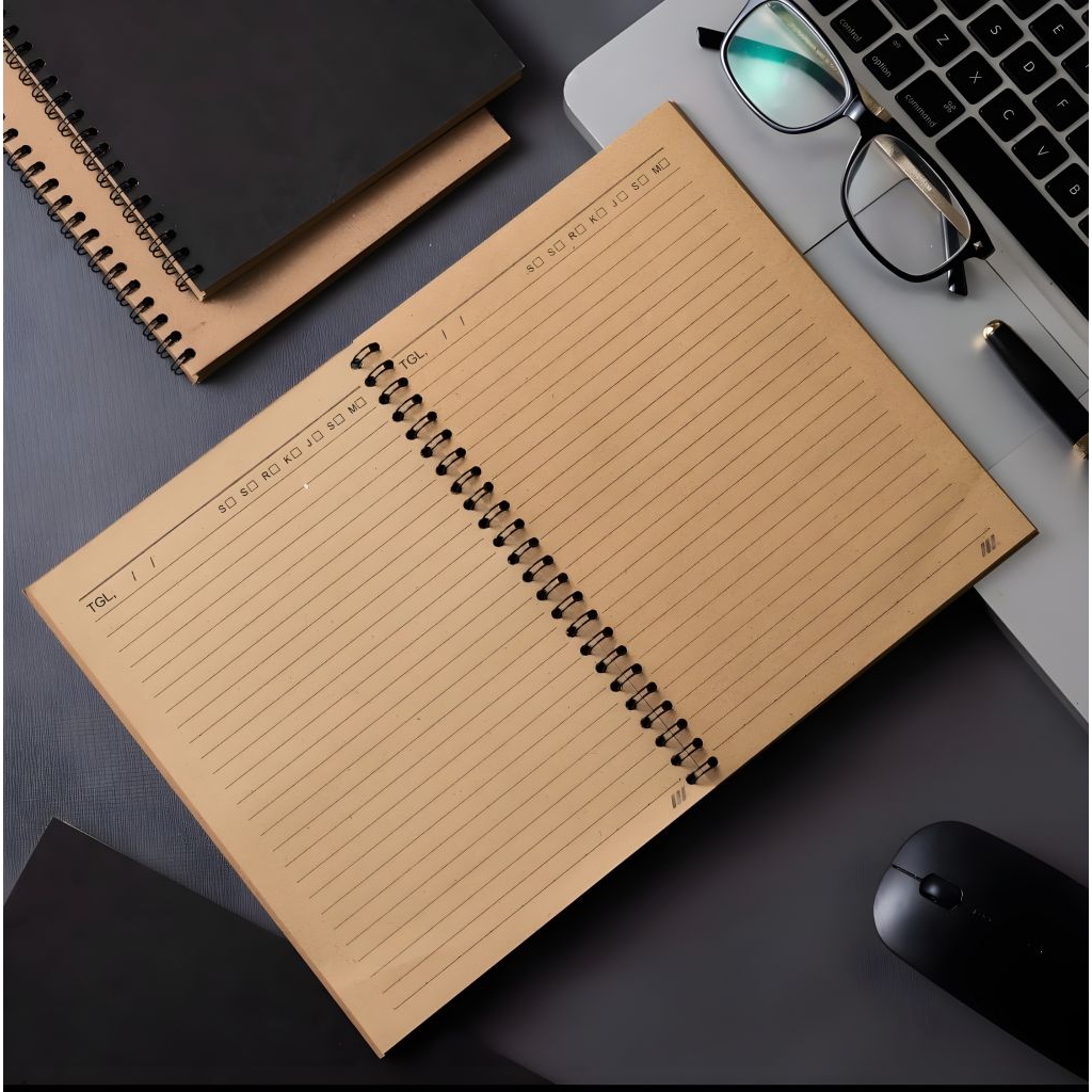 

Buku Catatan A5 Notebook Garis Craft Vintage Kotak Titik Buku Diary