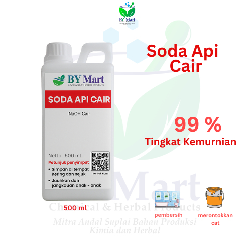 BY KIMIA & HERBAL - Soda Api Cair  / Naoh Cair / Caustic Soda Liquid - Bahan Sabun